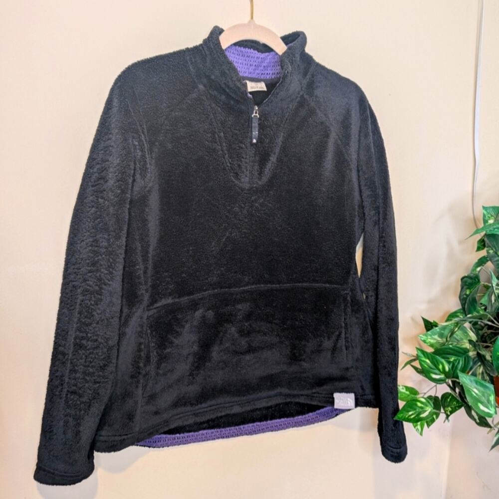 The North Face Black Plush Fleece Women's Quarter zip Large